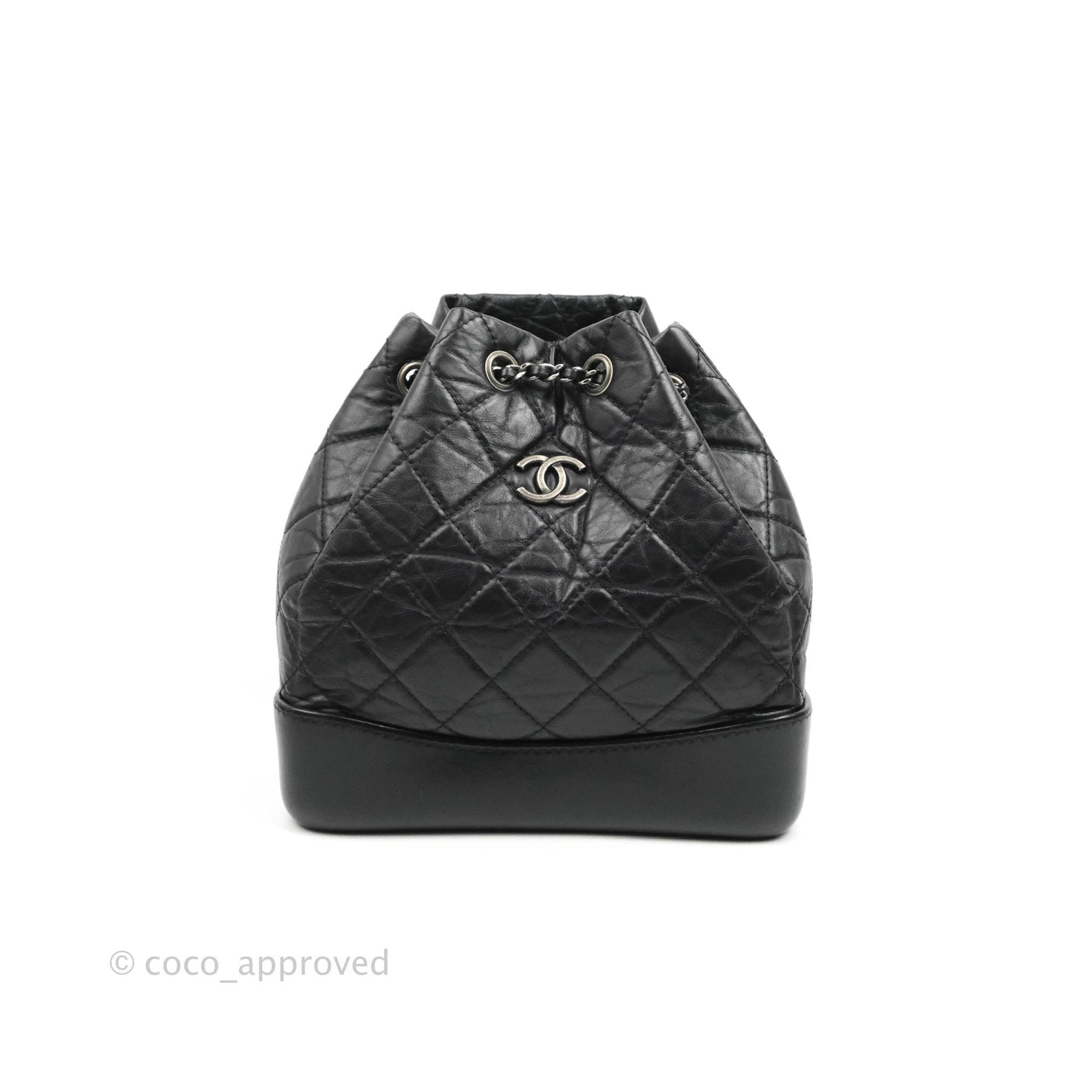 Chanel Small Gabrielle Backpack Black Aged Calfskin