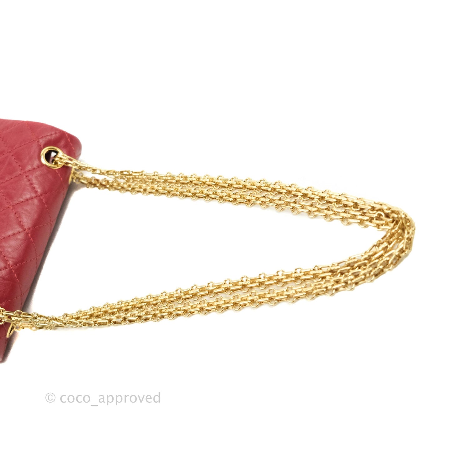 Chanel Mini Reissue 224 Red Aged Calfskin Gold Hardware 19S