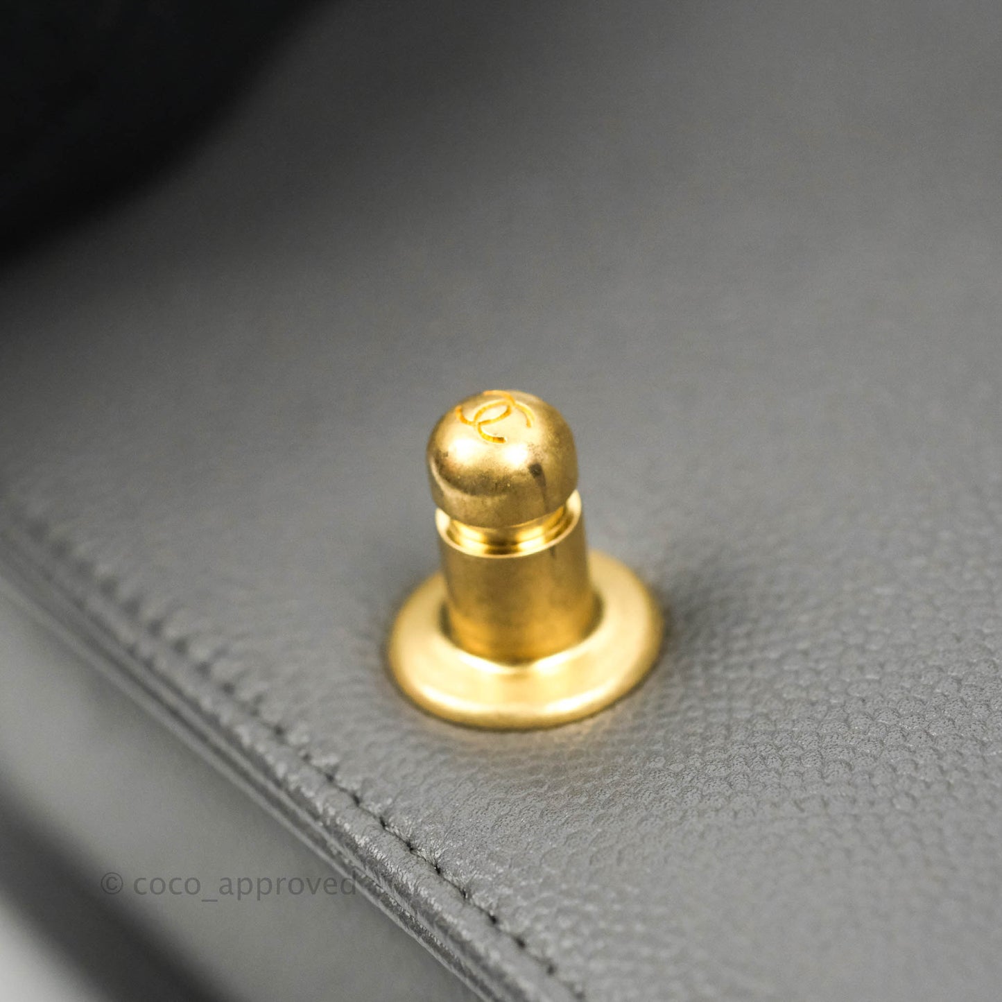 Chanel Small Boy Dark Grey Caviar Aged Gold Hardware