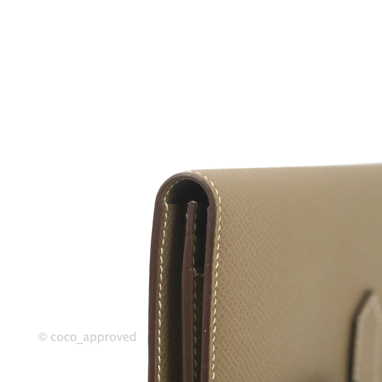 Hermès Bearn Wallet Etoupe Epsom Gold Hardware