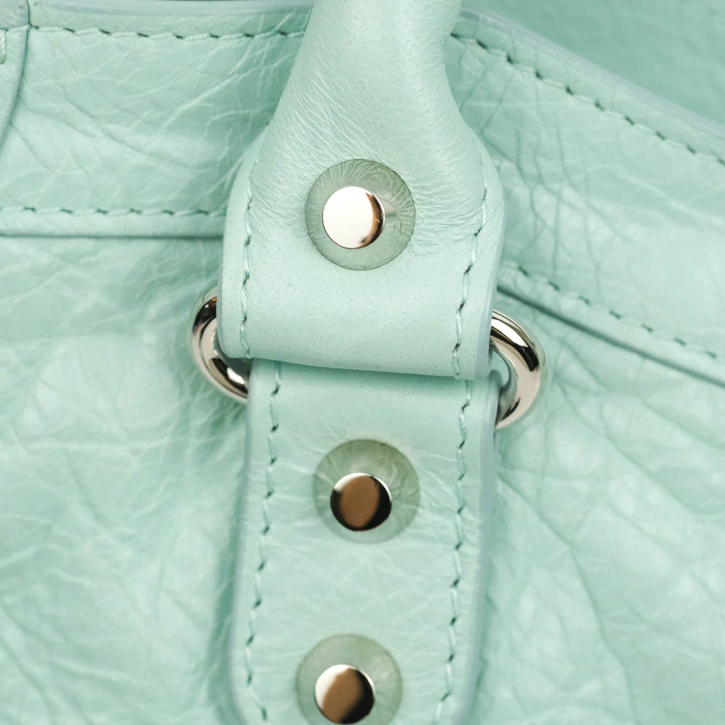 Balenciaga Classic City Bag Tiffany Blue Calfskin Silver Hardware