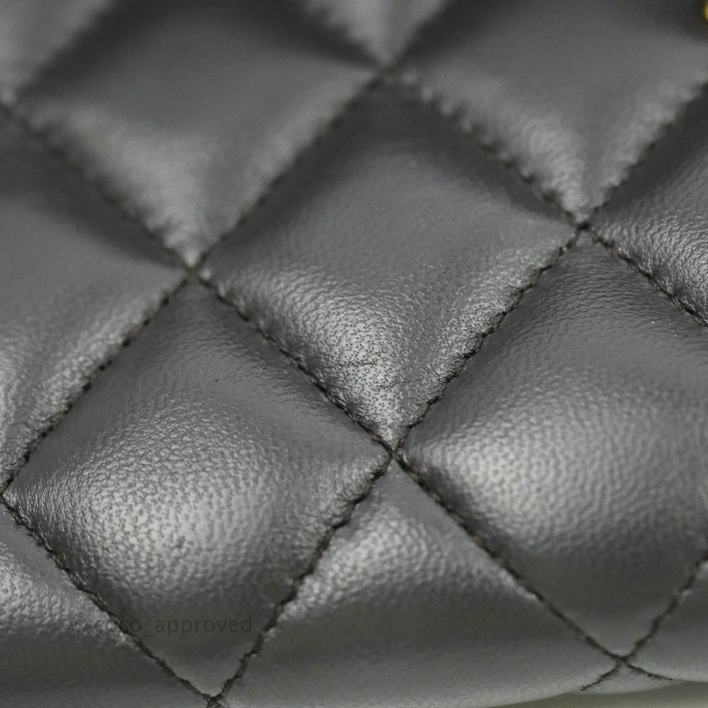 Chanel Quilted Boy Flap Long Wallet Dark Purple Lambskin Gold Hardware