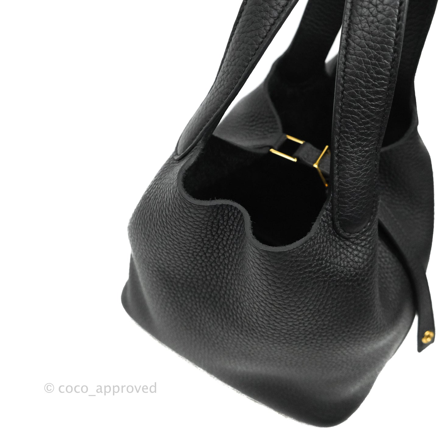 Hermès Picotin Lock 18 Black Clemence Gold Hardware