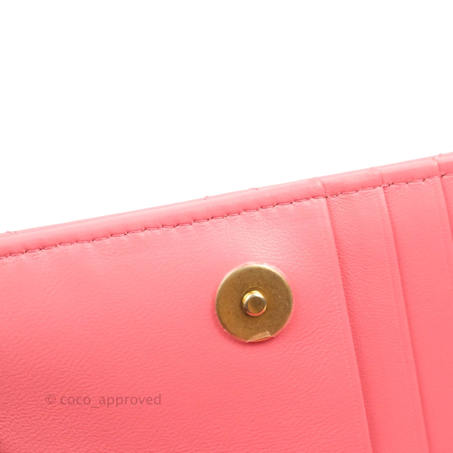 Chanel Clutch with Chain Pink Lambskin Enamel Gold Hardware