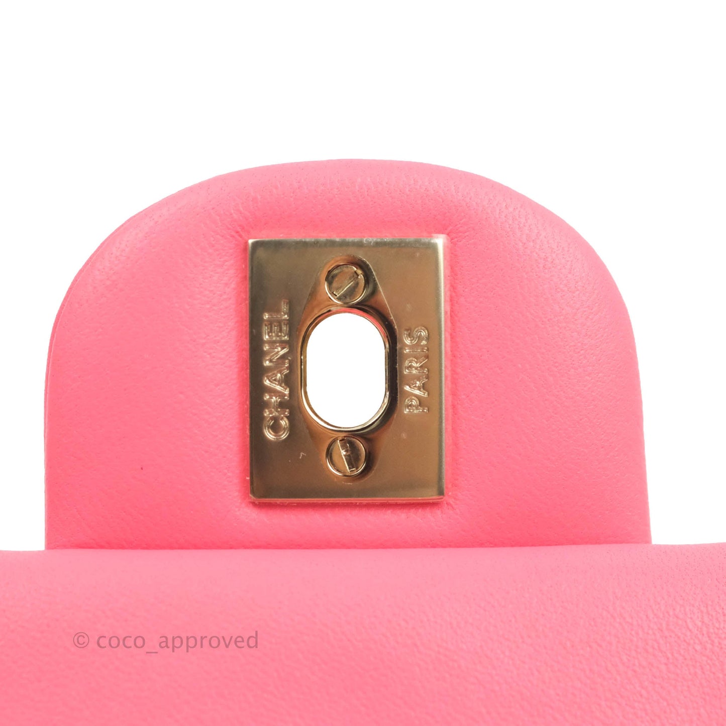 Chanel Quilted Mini Rectangular Flap Pink Lambskin Gold Hardware