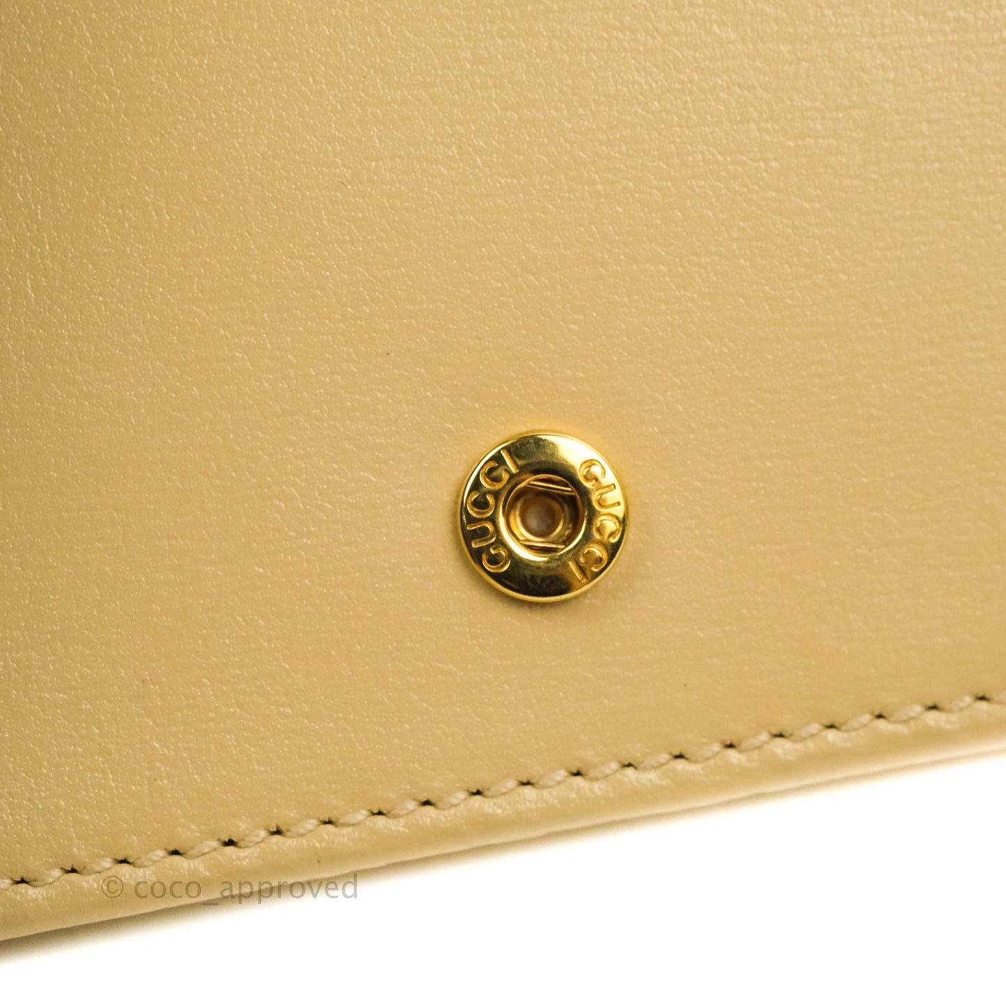Gucci Horsebit 1955 Card Case Wallet Beige