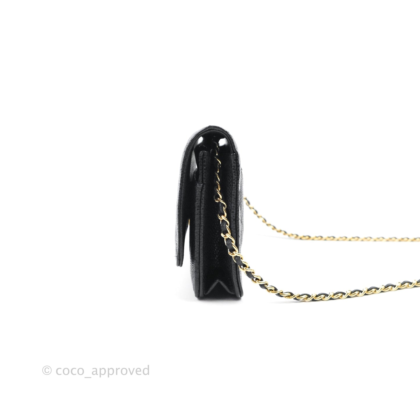 Chanel Quilted Classic WOC Black Caviar Gold Hardware