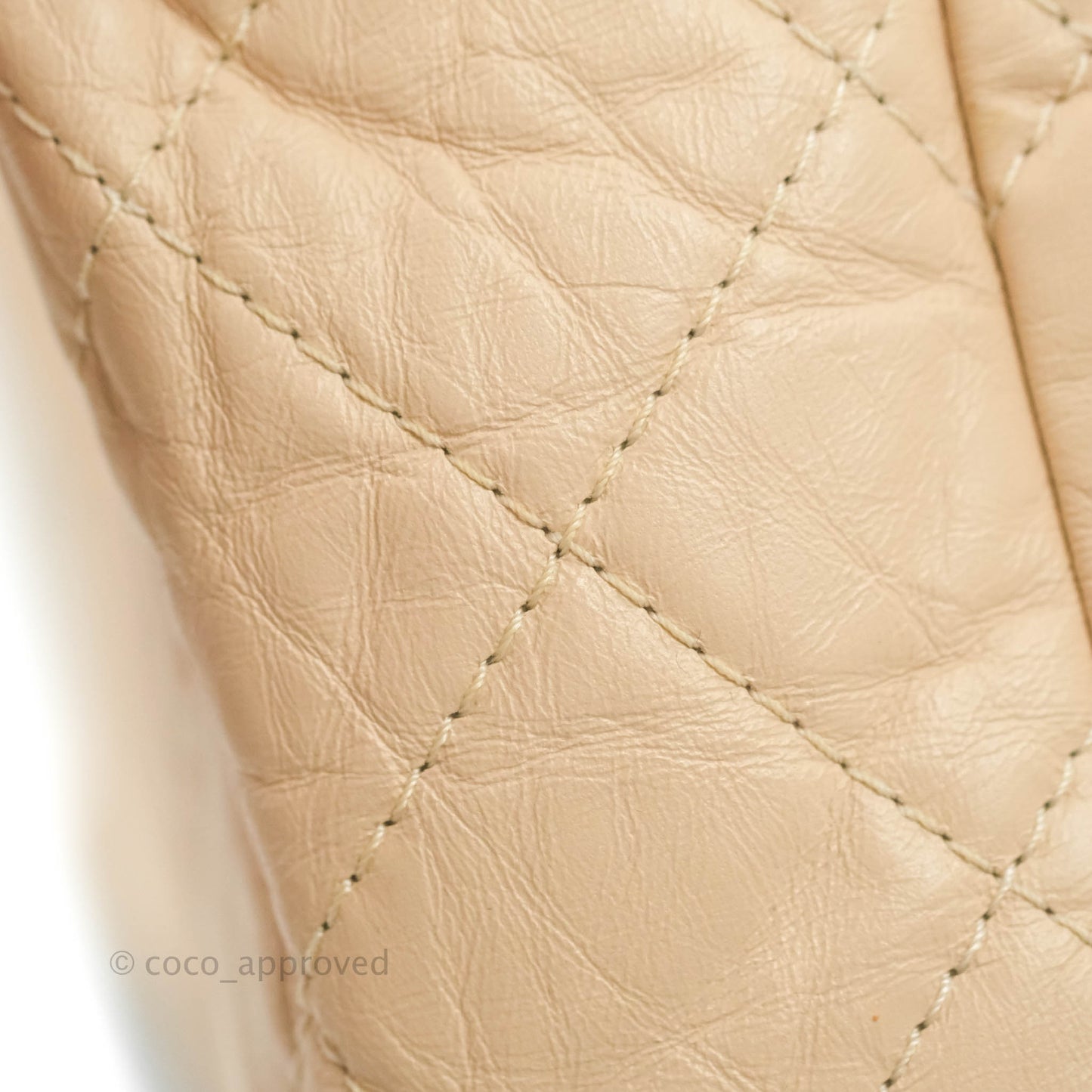 Chanel Small Gabrielle Backpack Beige Black Aged Calfskin
