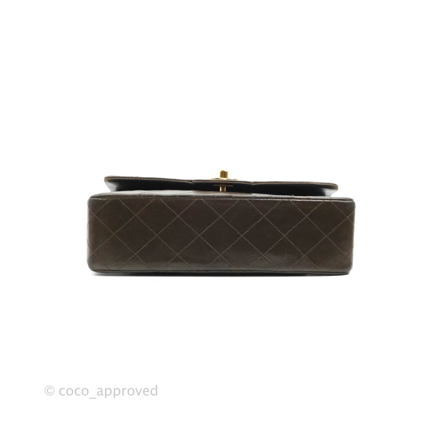 Chanel Classic Vintage Small Flap Brown Lambskin 24K Gold Hardware