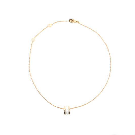 Bvlgari Zero1 Necklace White Ceramic Rose Gold
