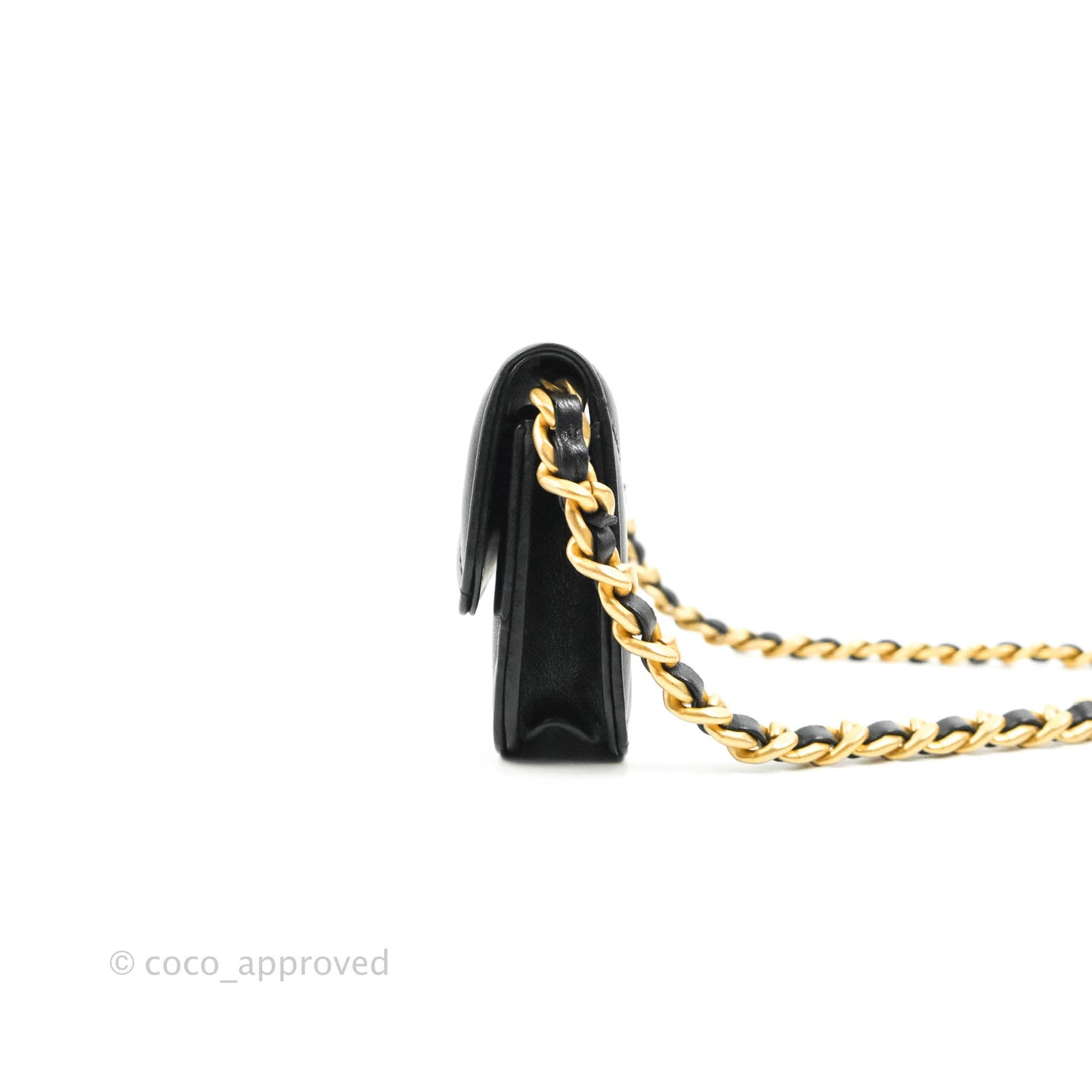 Chanel 19 Mini Clutch with Chain Black Lambskin Mixed Hardware