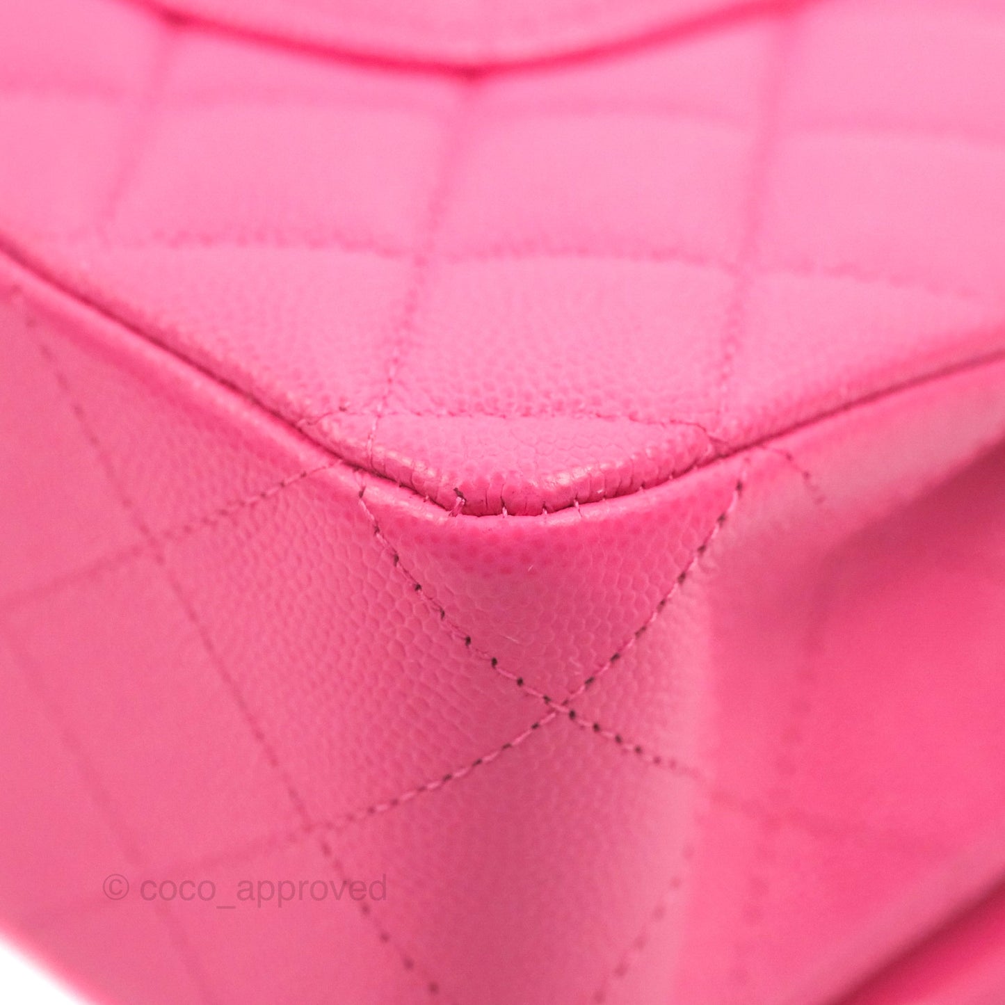 Chanel Classic Quilted M/L Medium Flap Pink Caviar Gold Hardware