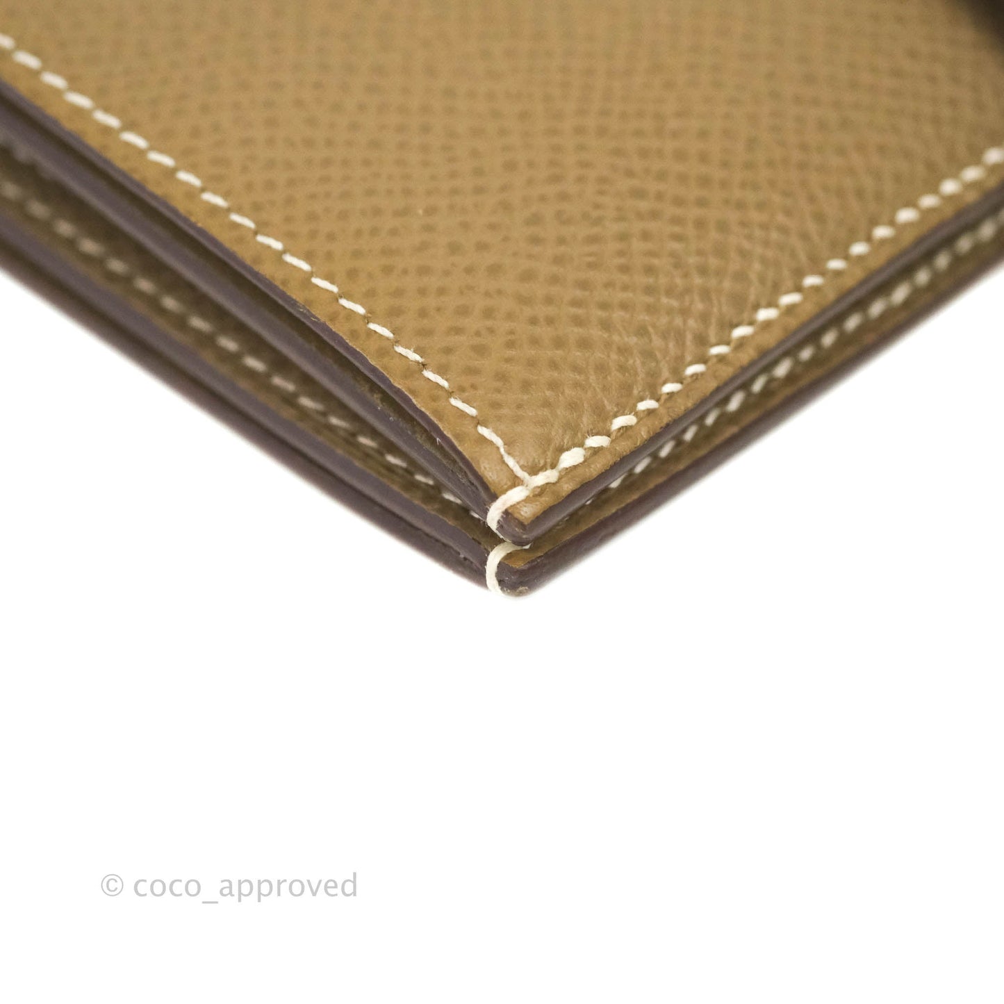 Hermes Bearn Compact Wallet Etoupe Epsom Palladium Hardware