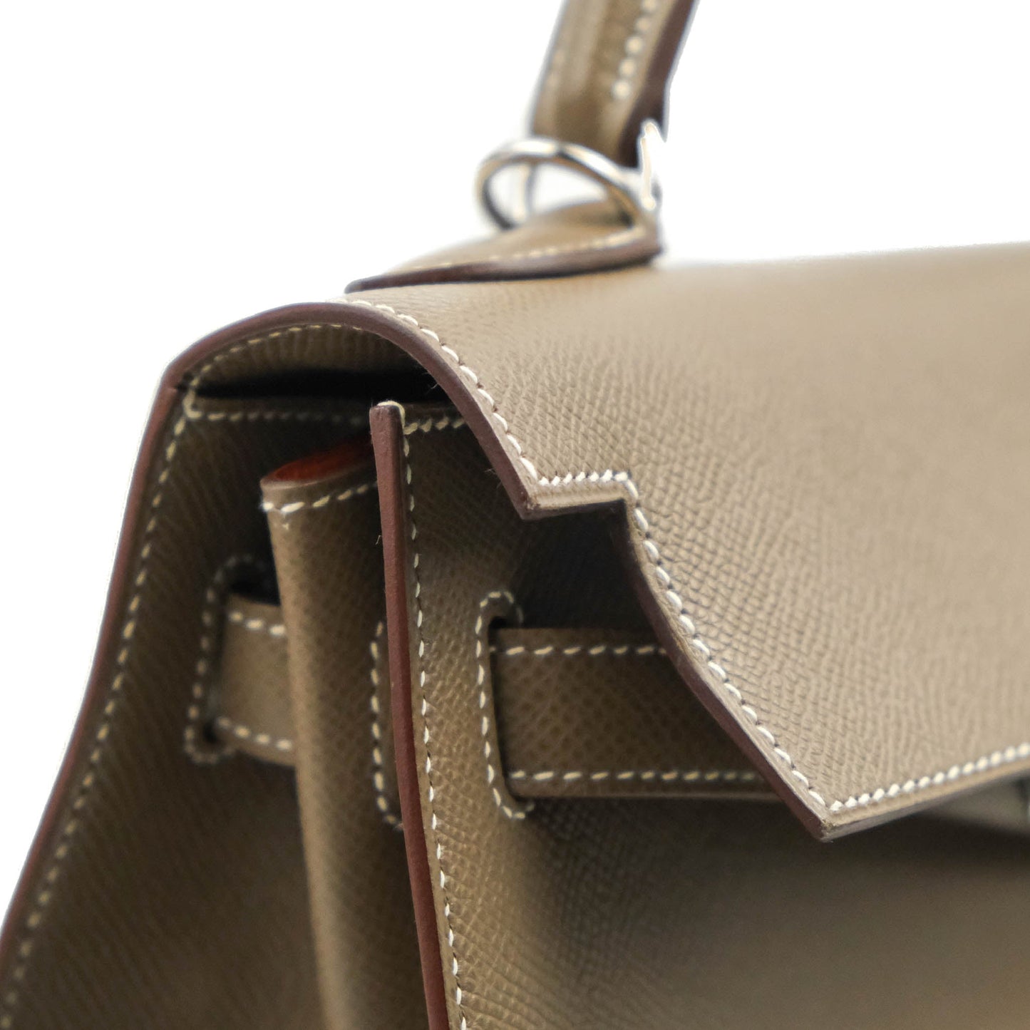 Hermès Kelly 32 Sellier Etoupe Epsom Palladium Hardware HSS