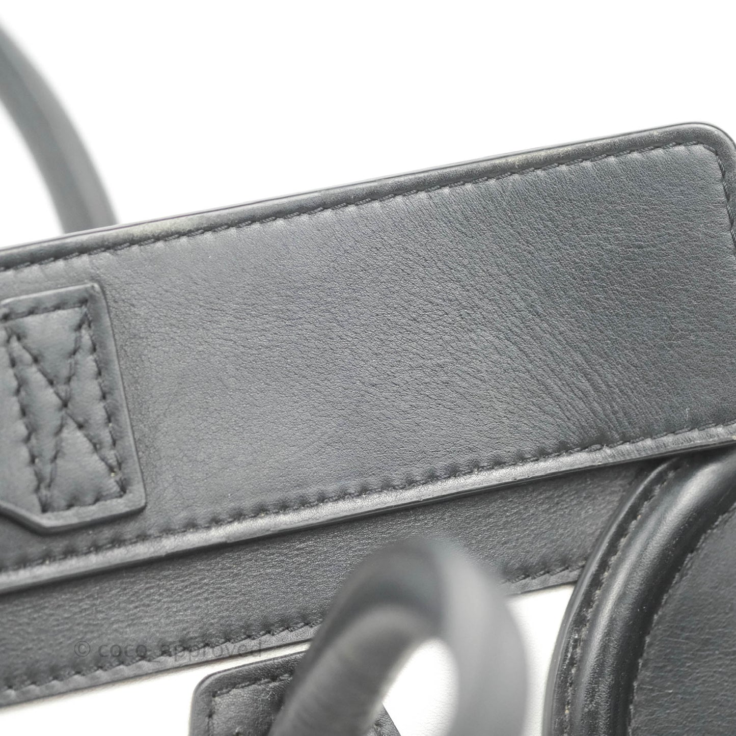 Celine Mini Luggage Bag Black/White/Brown Calfskin