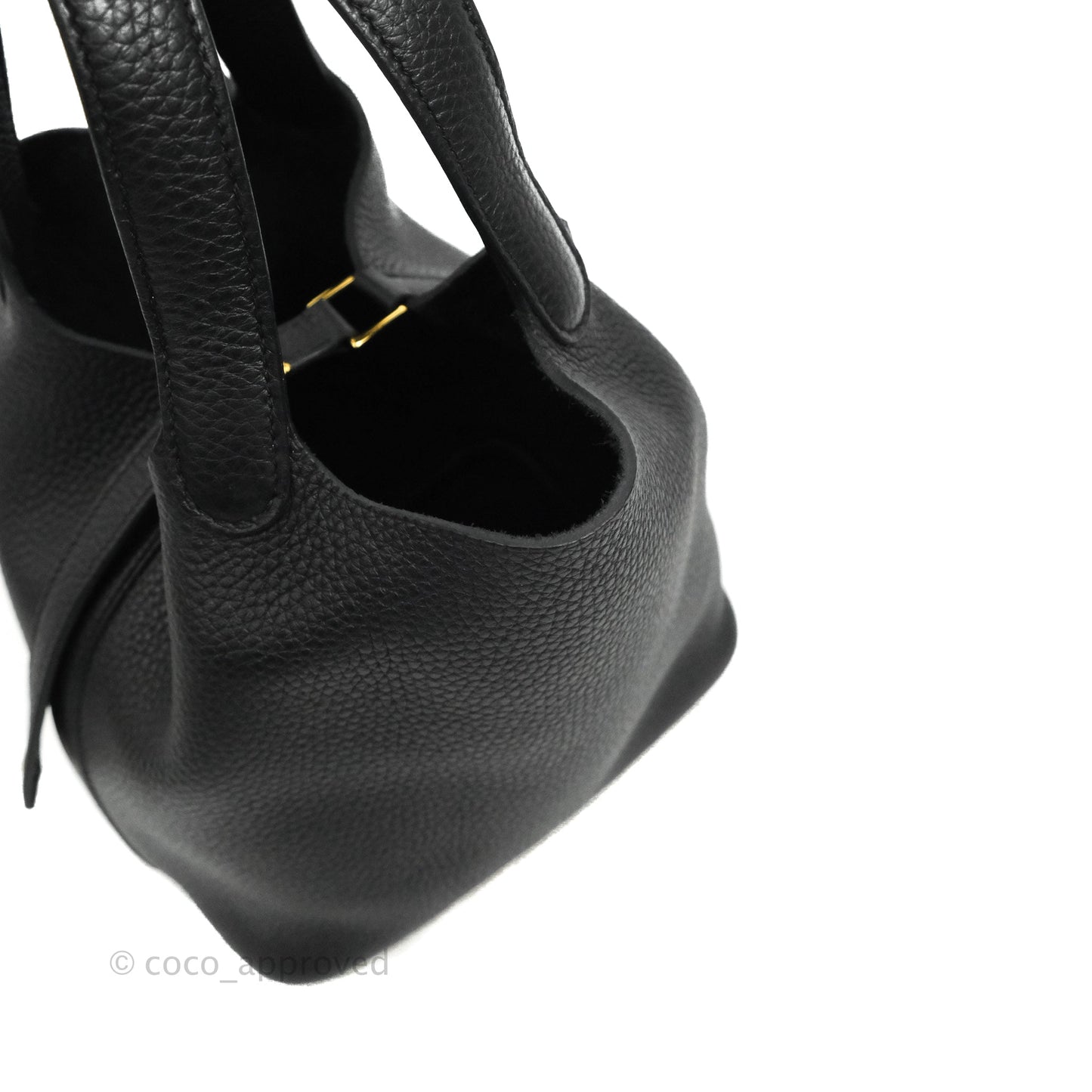 Hermès Picotin Lock 18 Black Clemence Gold Hardware