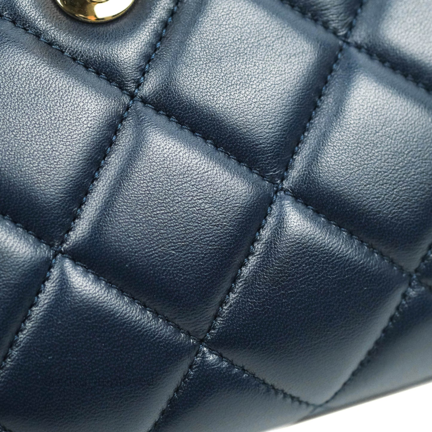 Chanel Small Trendy CC Navy Lambskin Gold Hardware