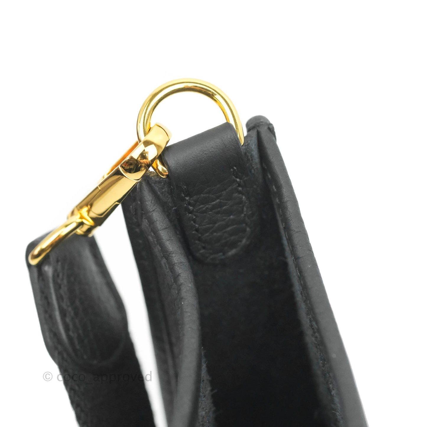 Hermès Clemence Mini Evelyne TPM Black Gold Hardware