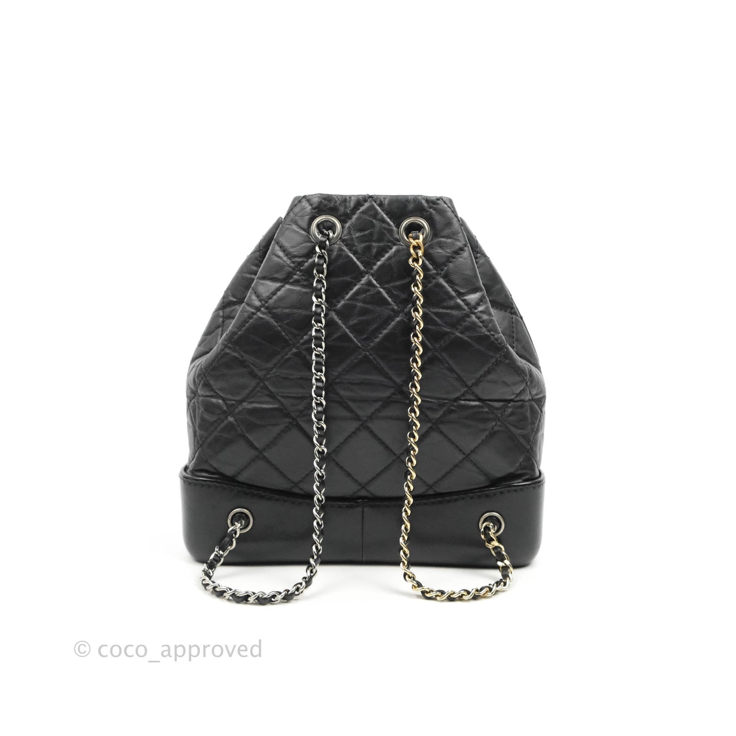 Chanel Small Gabrielle Backpack Black Aged Calfskin