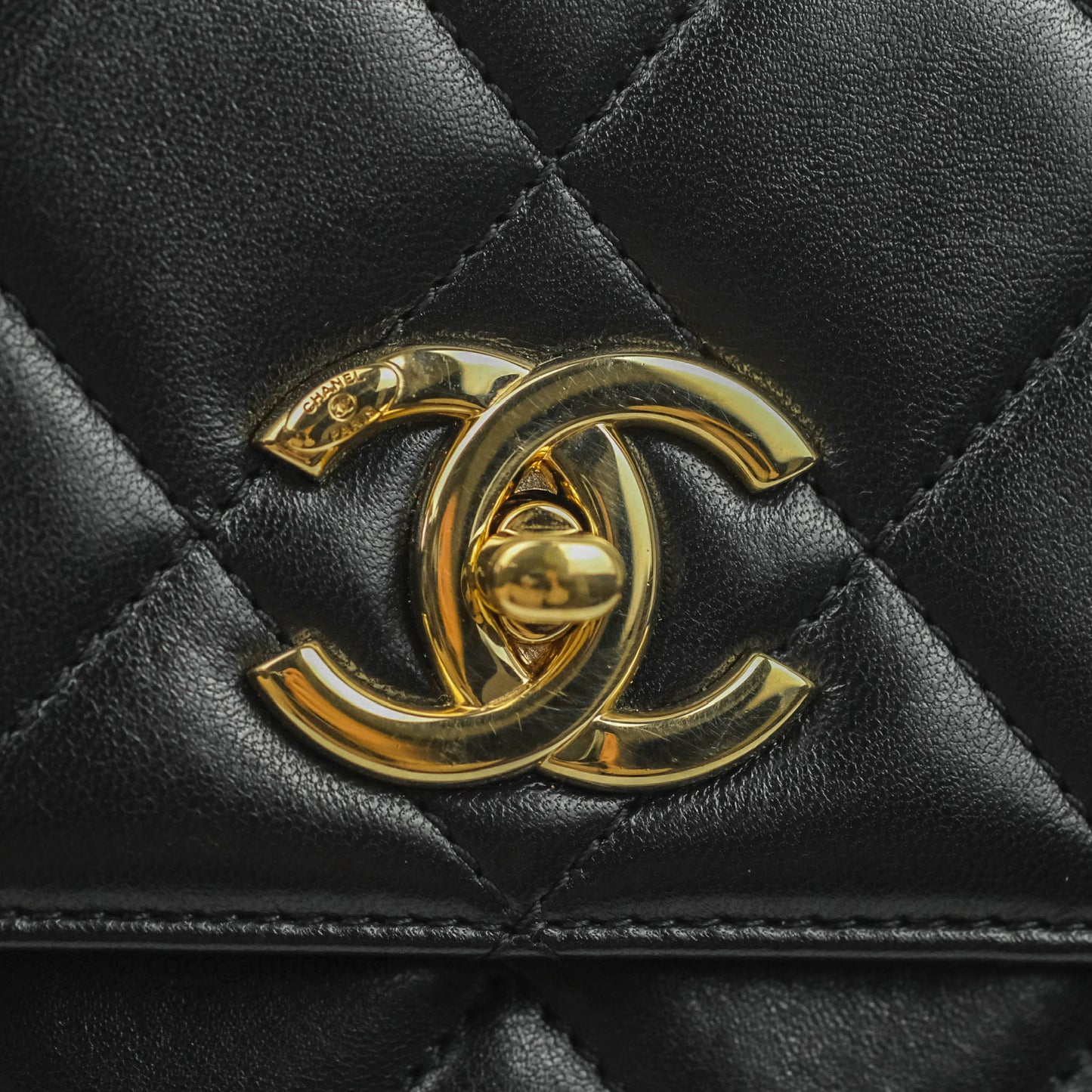 Chanel Trendy CC Small Black Lambskin Gold Hardware