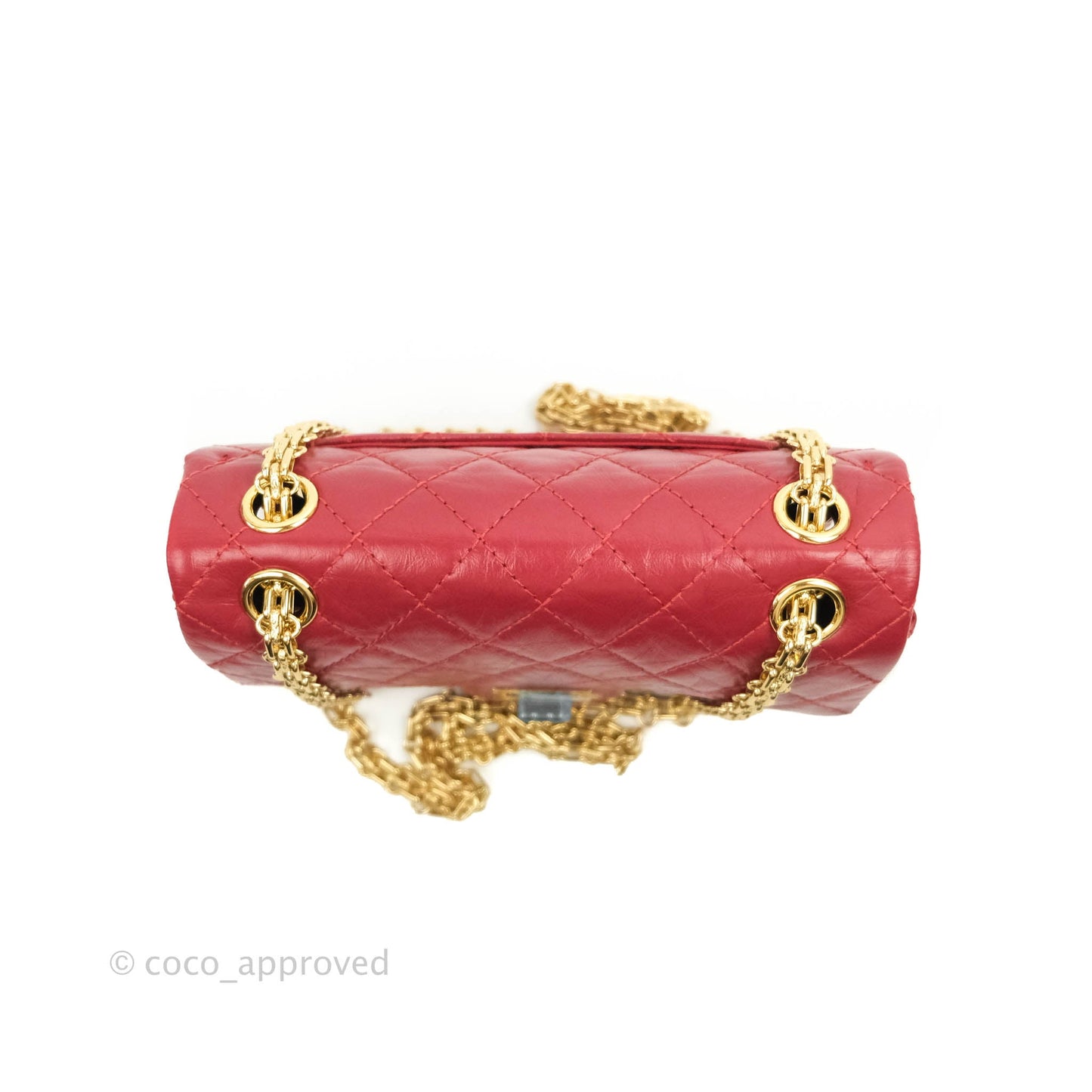 Chanel Mini Reissue 224 Red Aged Calfskin Gold Hardware 19S