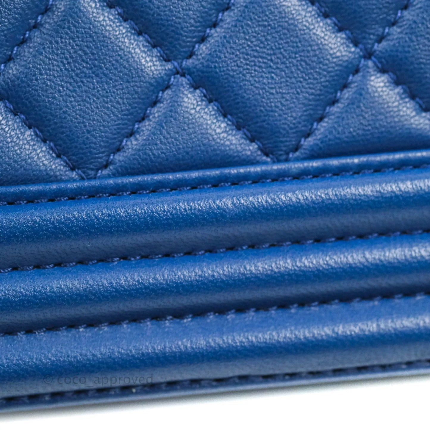 Chanel Quilted Medium Boy Blue Calfskin Ruthenium Hardware