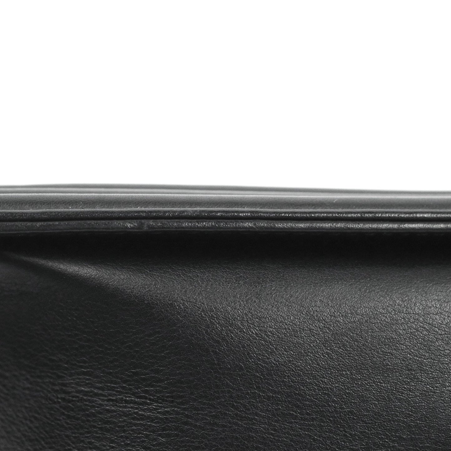 Chanel Quilted Medium Boy Black Calfskin Aged Gold Hardware