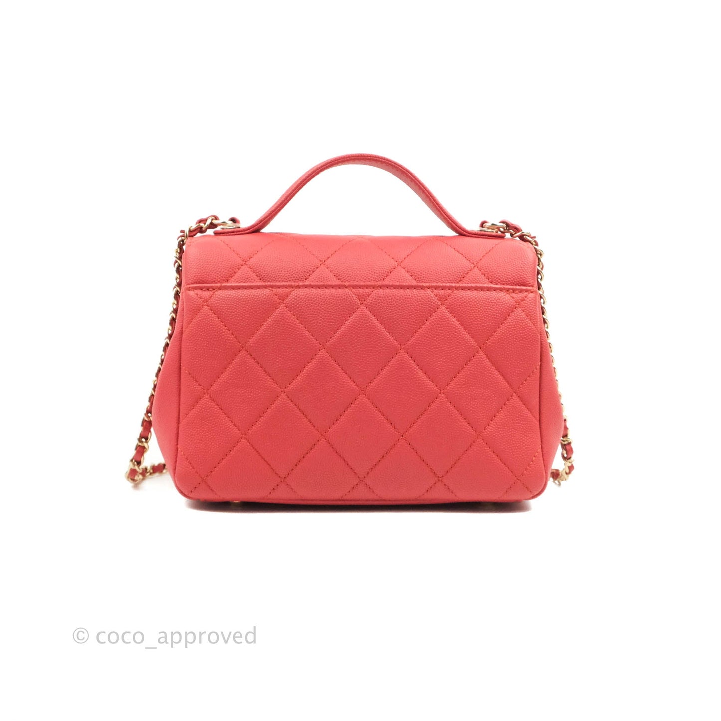 Chanel Quilted Small Business Affinity Flap Red Caviar Gold Hardware