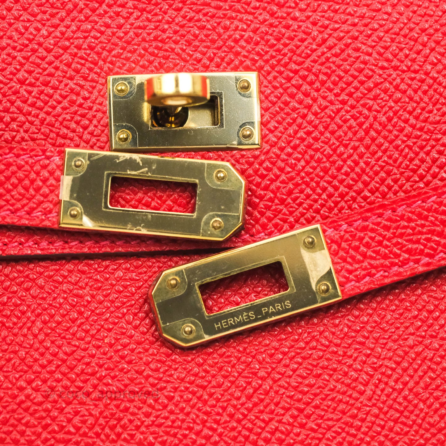Hermès Kelly Wallet Red Epsom Gold Hardware