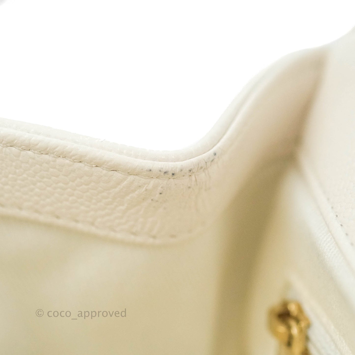 Chanel Quilted Small Business Affinity Flap White Caviar Gold Hardware