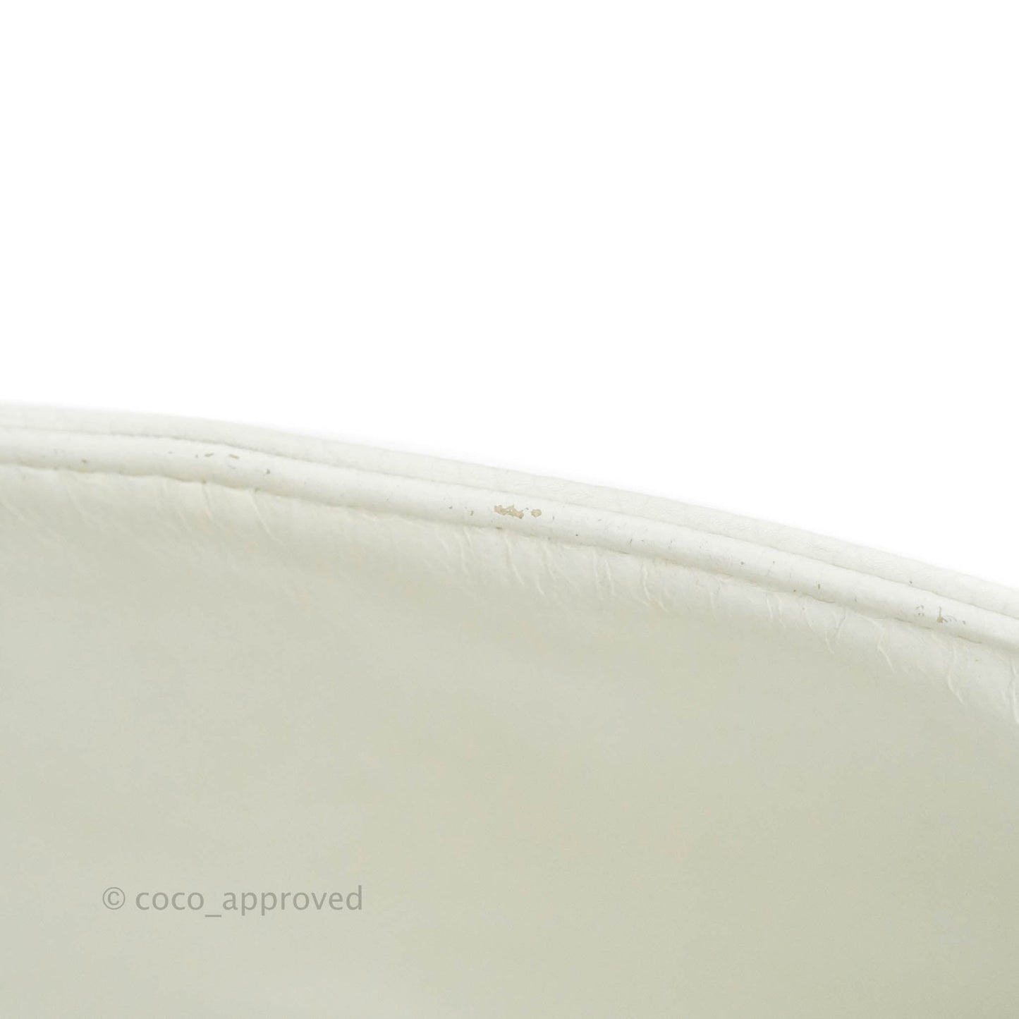 Chanel Classic M/L Medium Double Flap White Caviar Silver Hardware