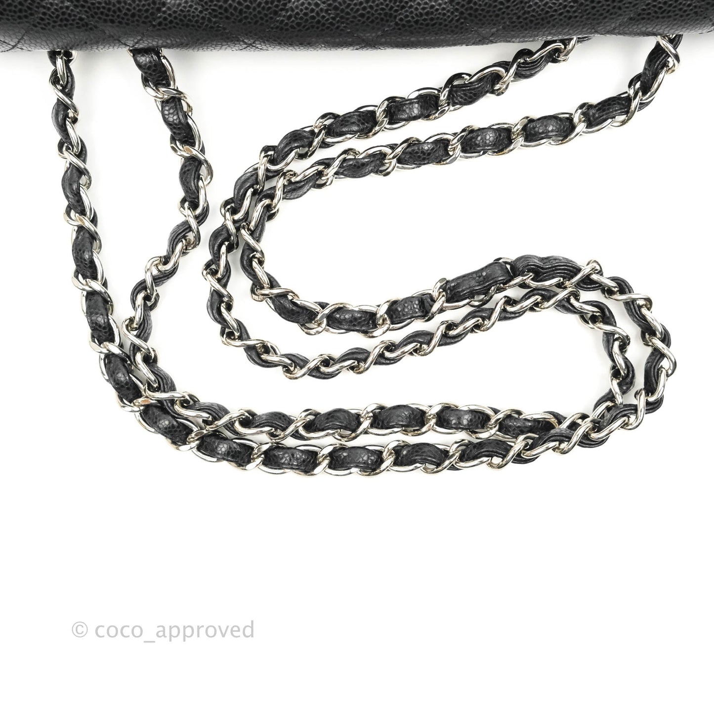 Chanel Jumbo Single Flap Black Caviar Silver Hardware⁣⁣
