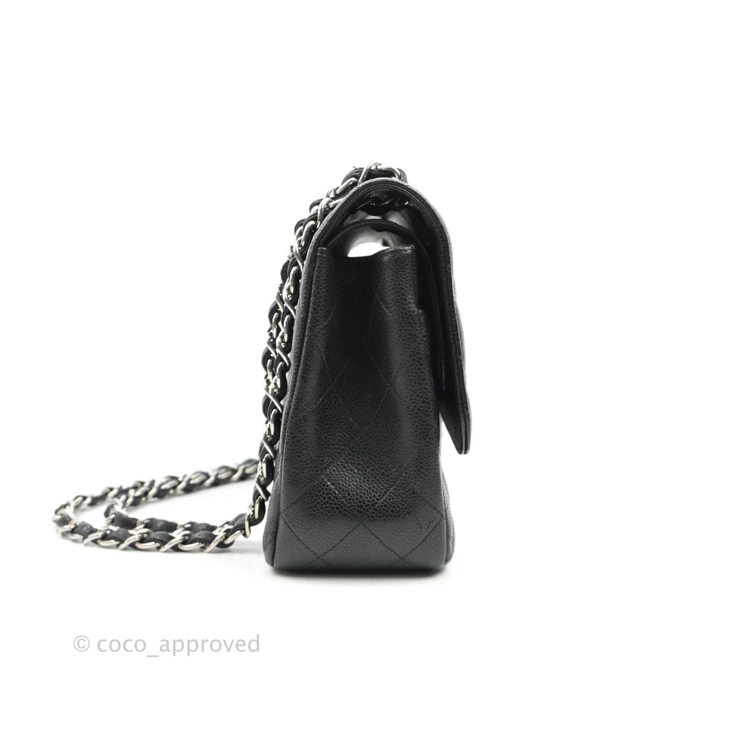 Chanel Jumbo Double Flap Black Caviar Silver Hardware⁣⁣