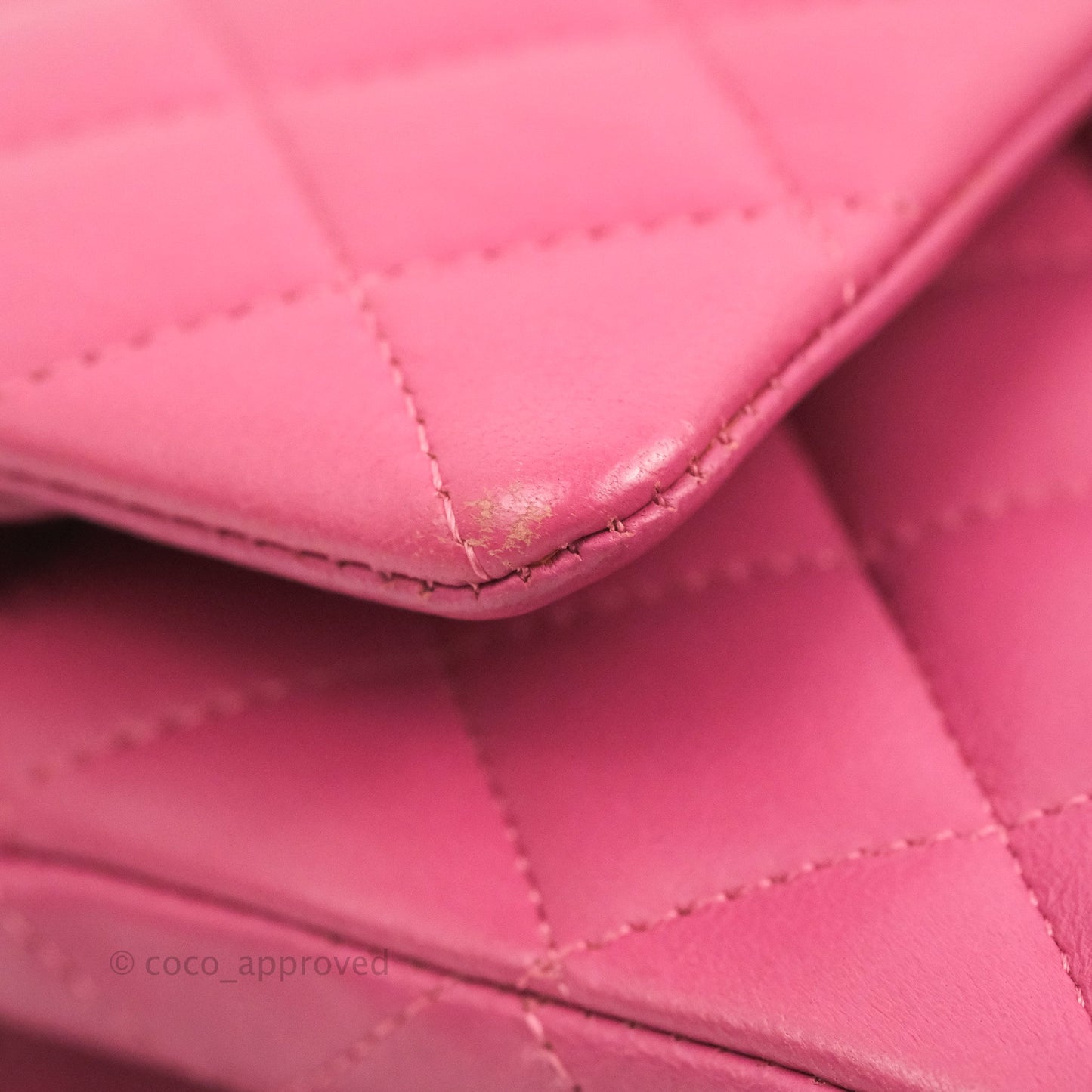 Chanel Classic M/L Medium Double Flap Pink Lambskin Matte Gold Hardware