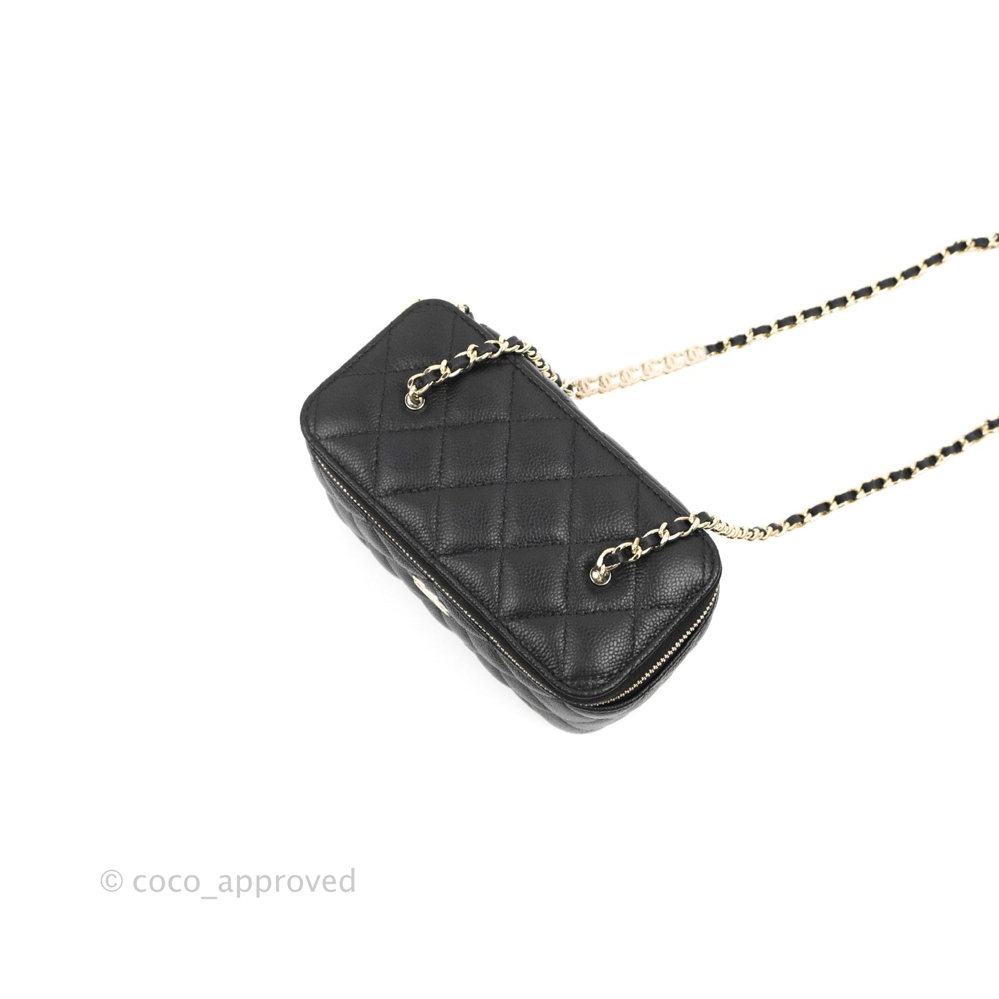 Chanel Vanity with CC Chain Black Caviar Gold Hardware