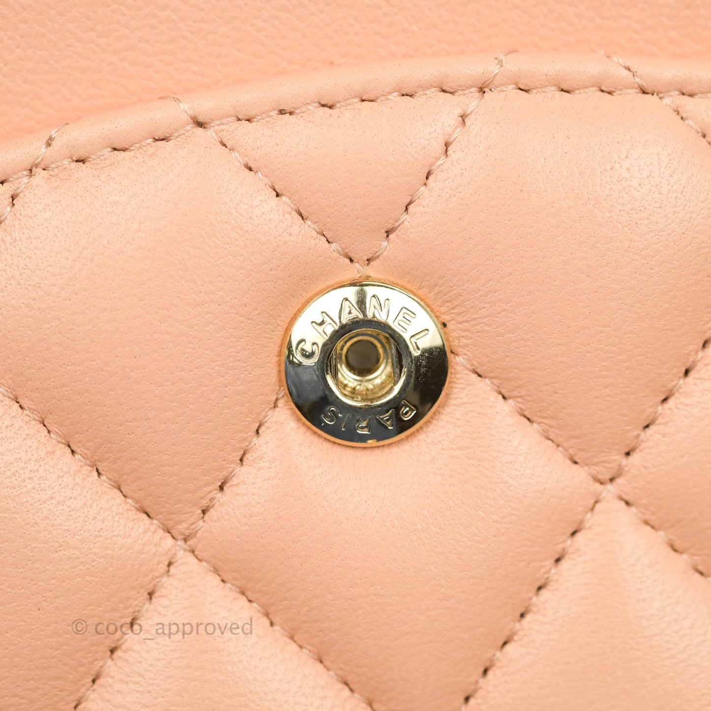 Chanel Classic Medium Flap Quilted Pink Lambskin Light Gold Hardware
