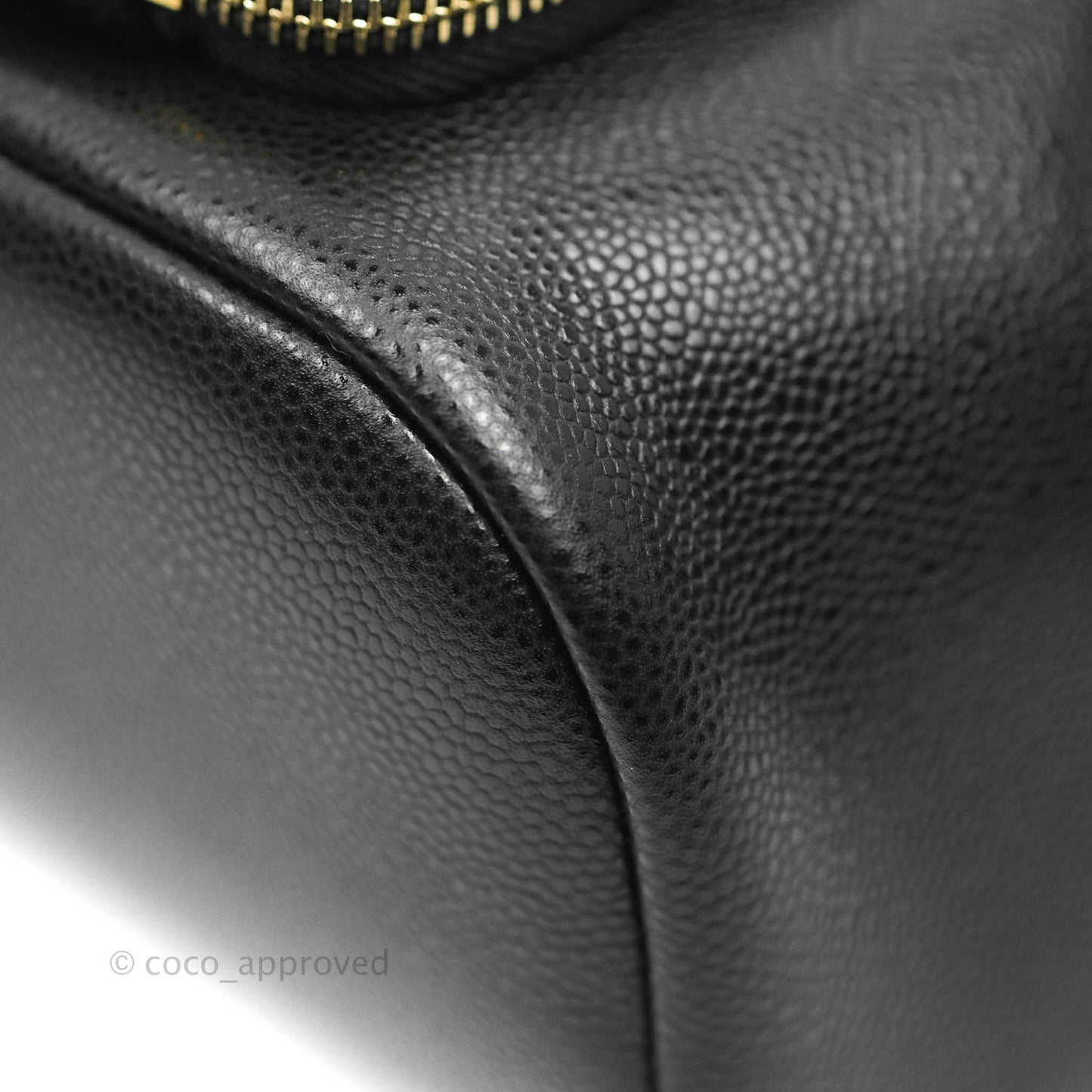 Chanel Business Affinity Drawstring Bucket Bag Black Caviar Gold Hardware 21P