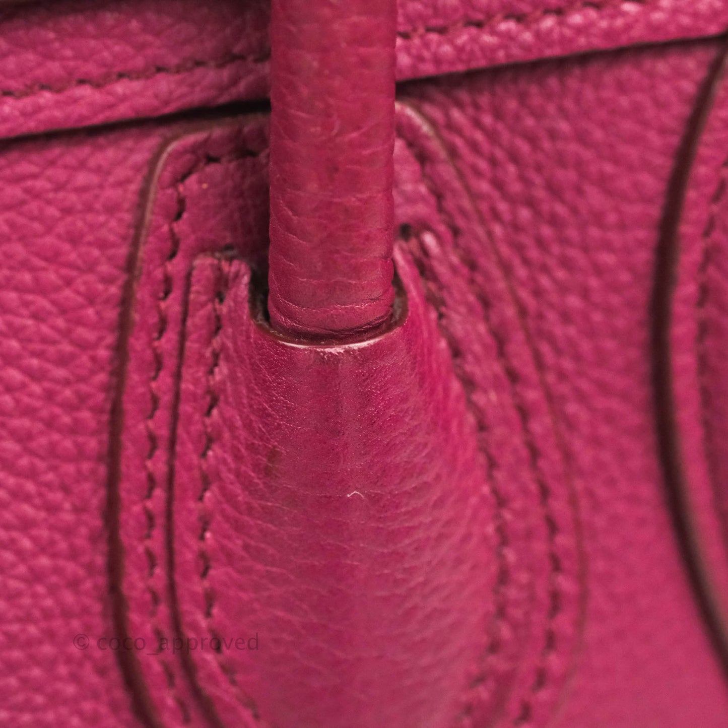Celine Nano Luggage Plum Drummed Calfskin