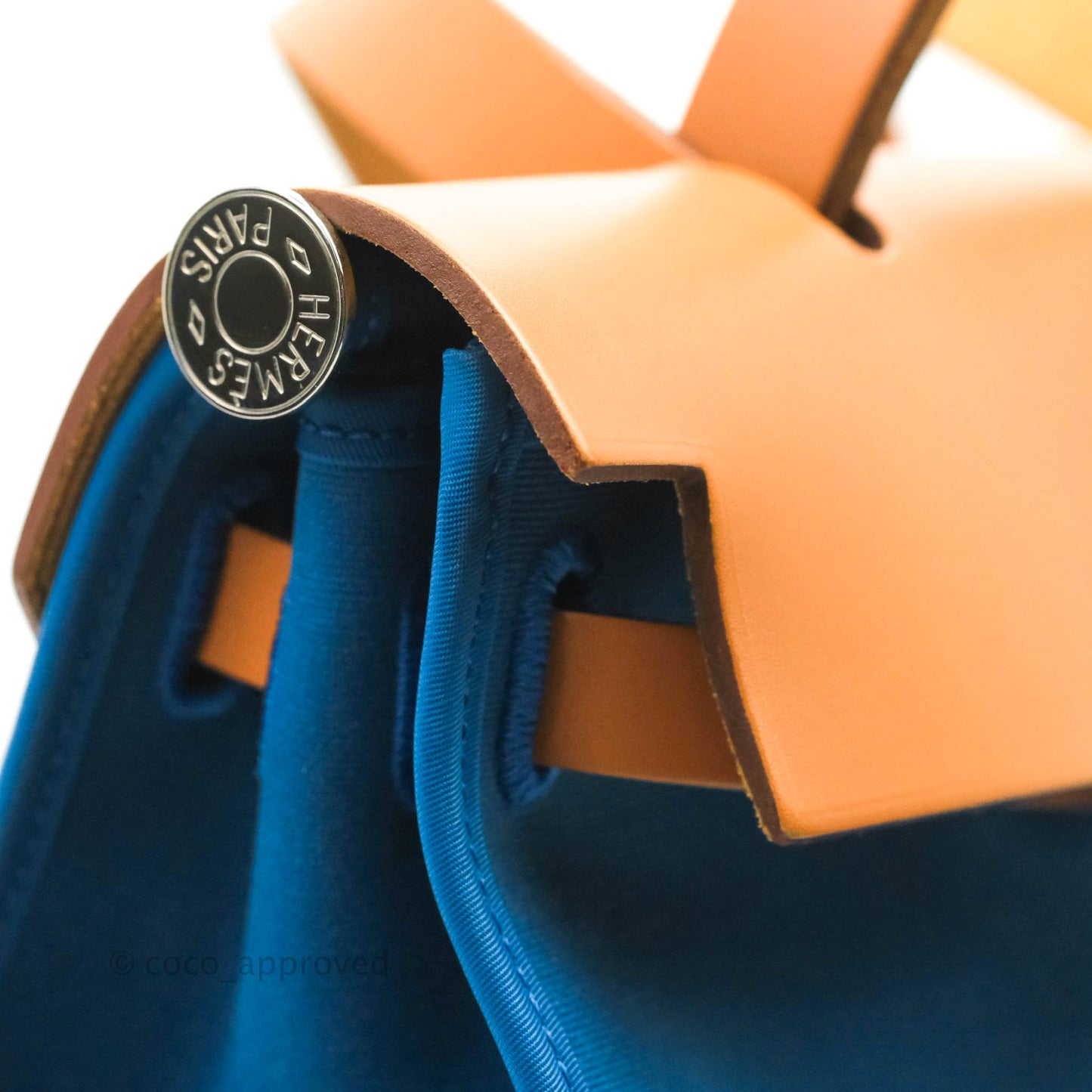 Hermès Herbag Zip 31 Outremer Nature Leather Palladium Hardware