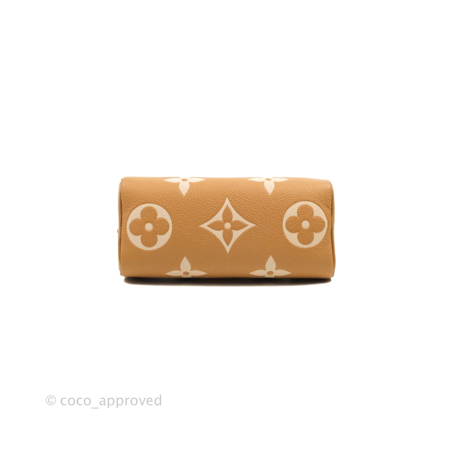 Louis Vuitton Nano Speedy Monogram Canvas Arizona Beige Gold Hardware