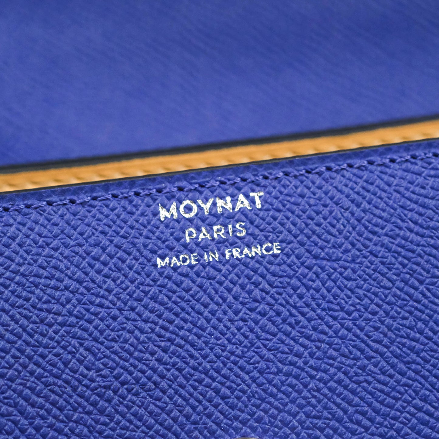 Moynat Gabrielle PM Bag Blue Calfskin Silver Hardware