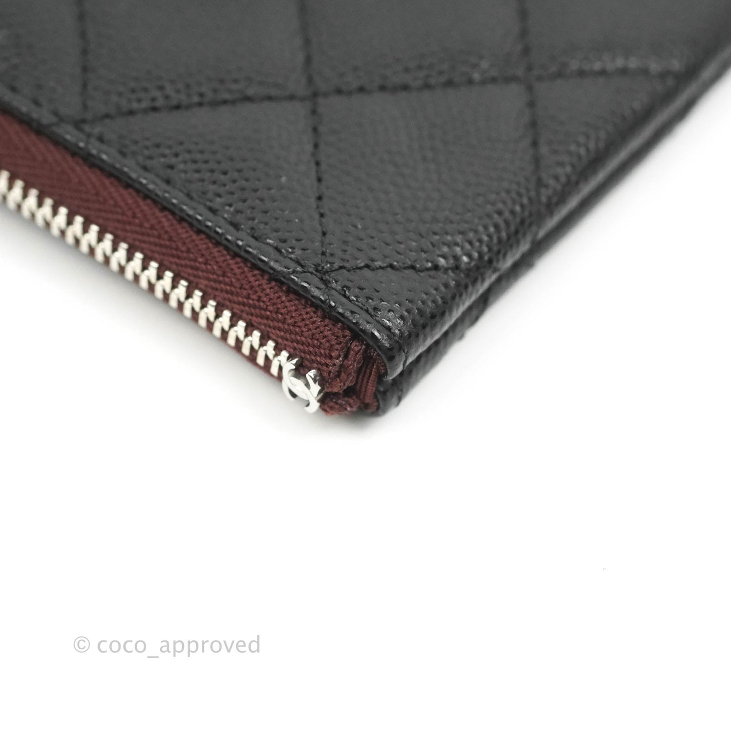 Chanel Quilted Mini O Case Black Caviar Silver Hardware