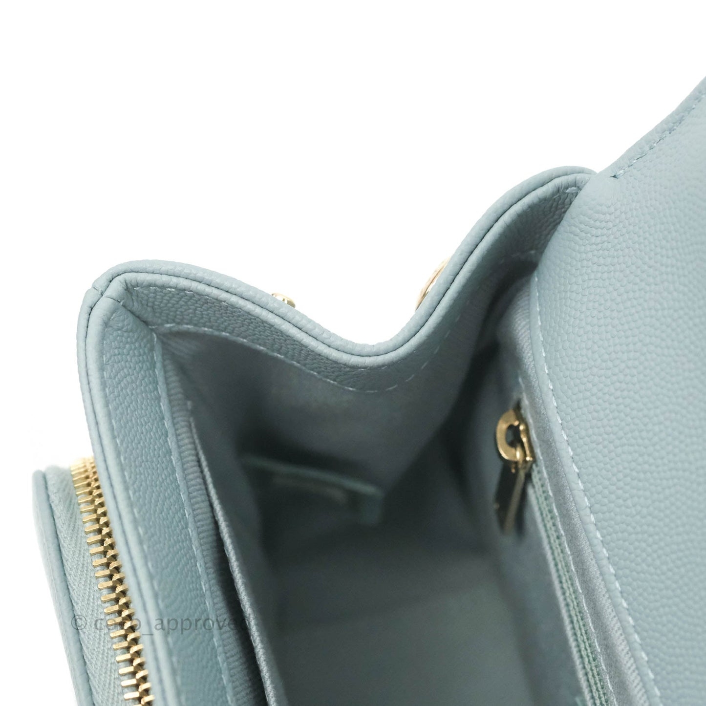 Chanel Quilted Small Business Affinity Flap Blue Caviar Gold Hardware