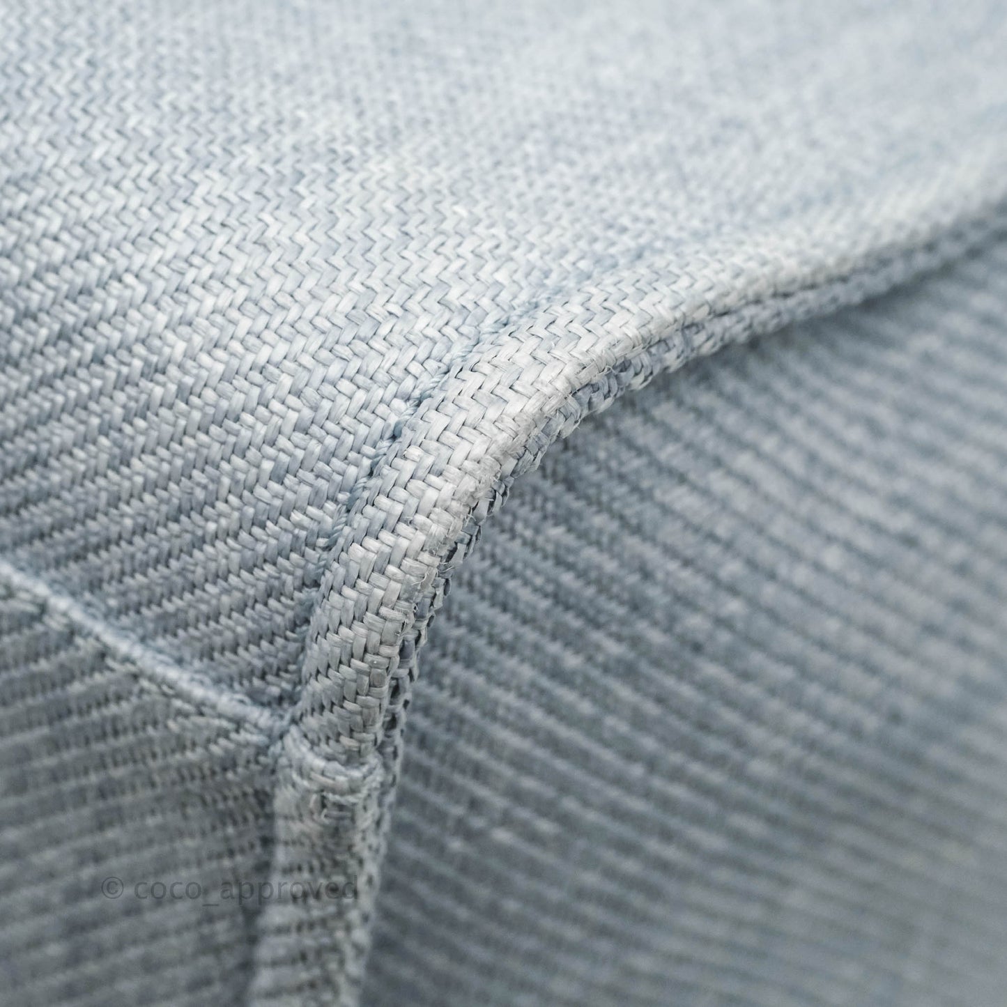 Chanel Large Deauville Light Blue Canvas Silver Hardware