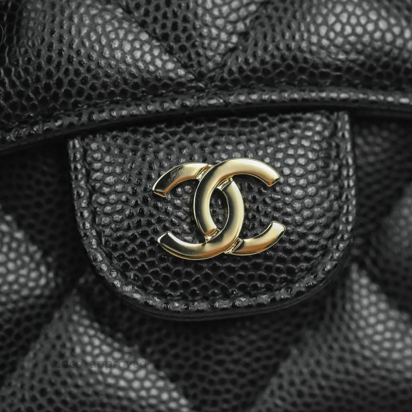 Chanel Mini Wallet With Chain Black Caviar Gold Hardware