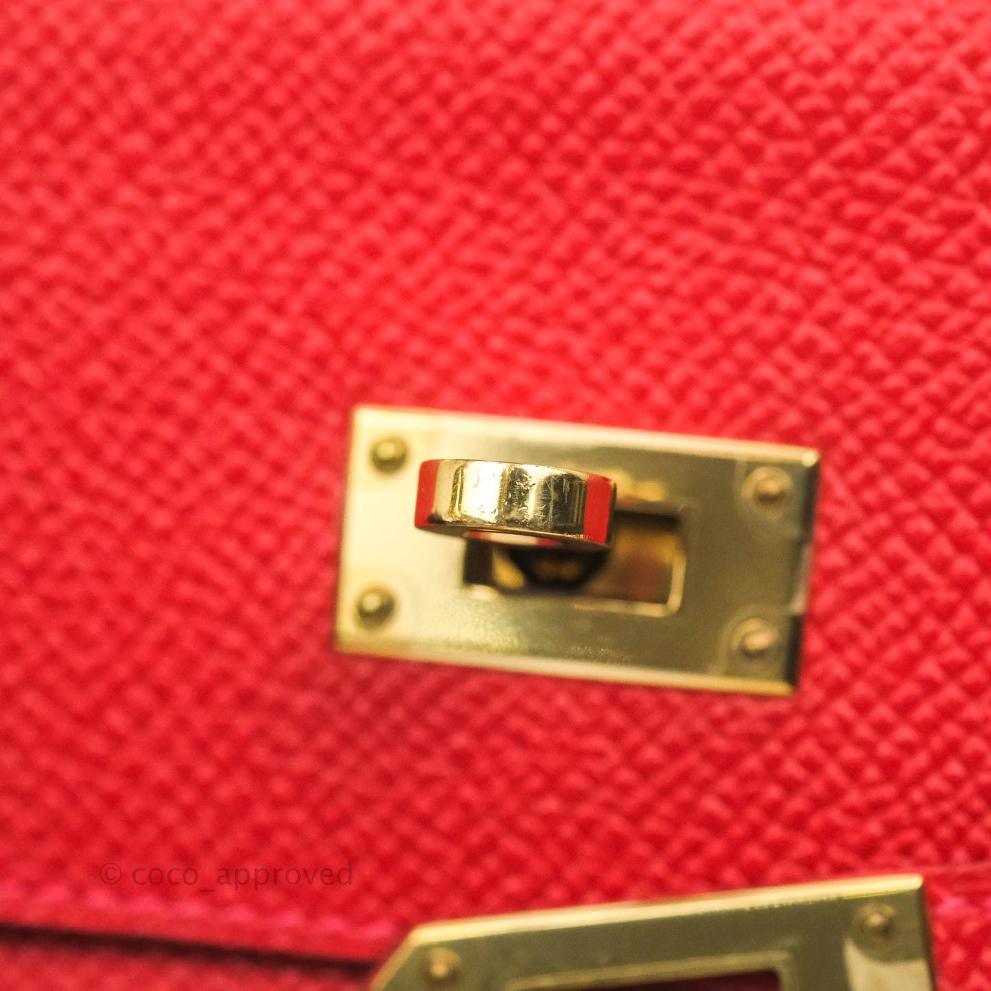 Hermès Kelly Wallet Red Epsom Gold Hardware