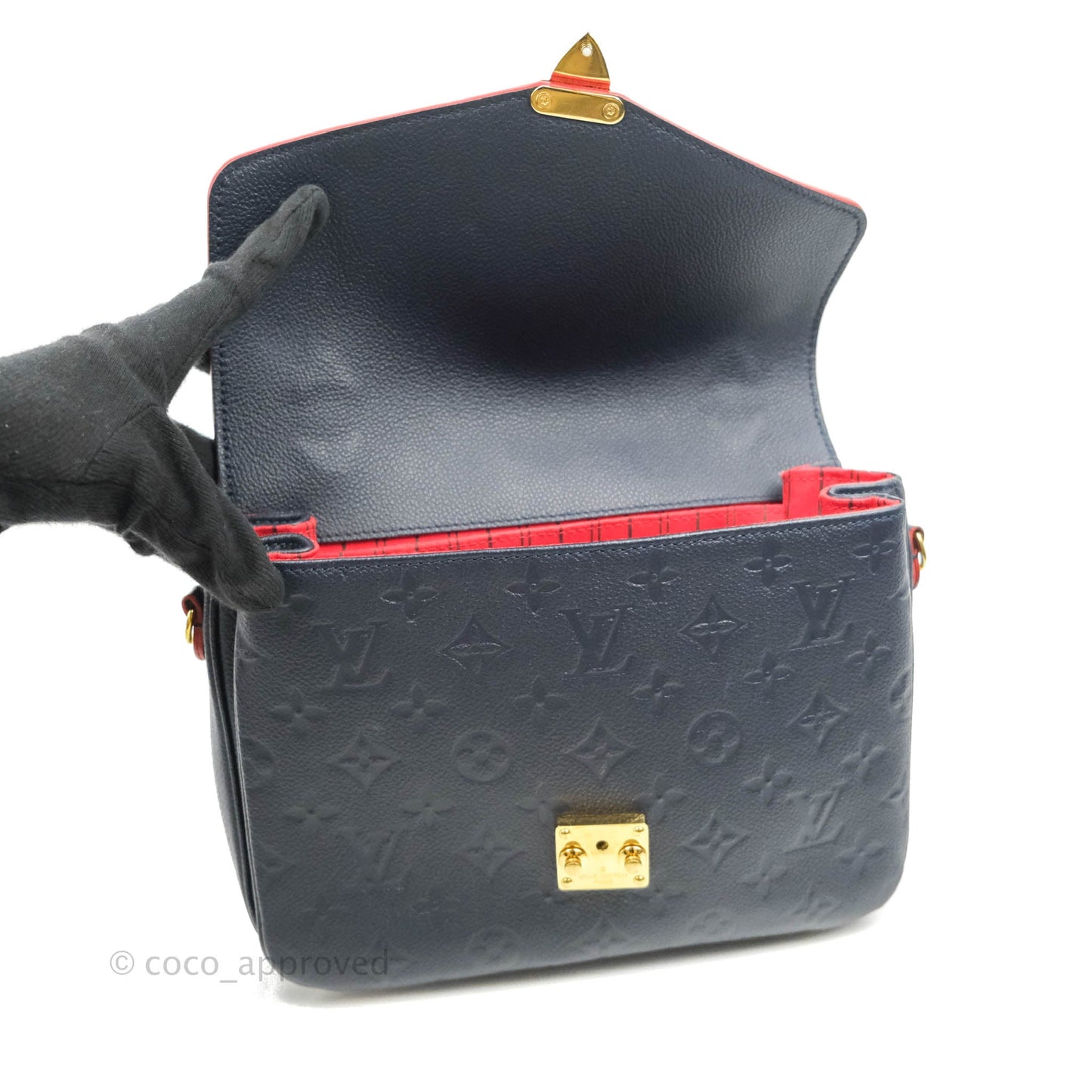 Louis Vuitton Empreinte Pochette Metis Marine Rouge