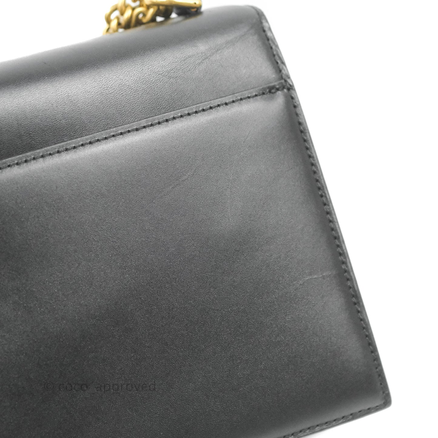 Balenciaga Small Sharp Chain Shoulder Bag Black Box Calfskin