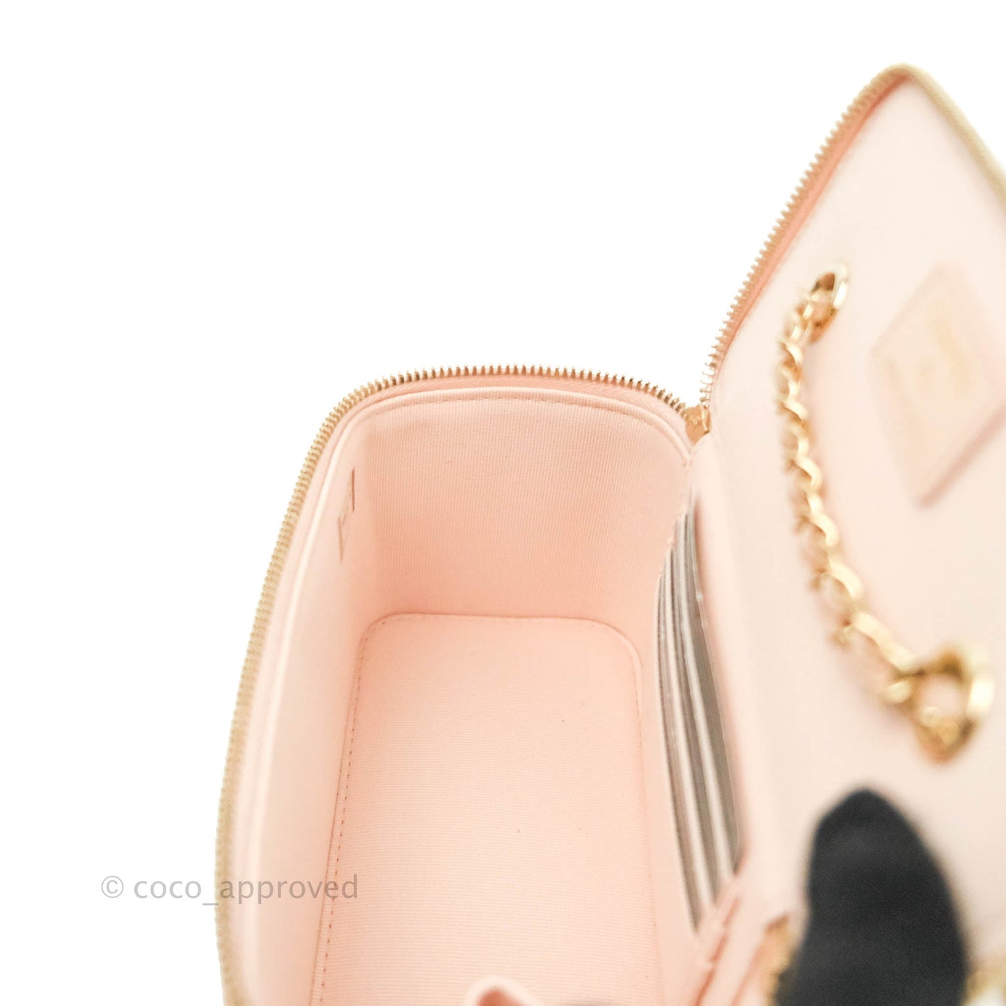 Chanel Vanity with Classic Chain Light Beige Caviar Gold Hardware 22C