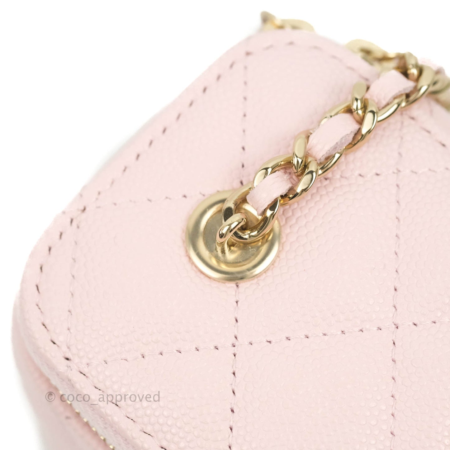 Chanel Mini Vanity With Chain Pink Caviar Gold Hardware